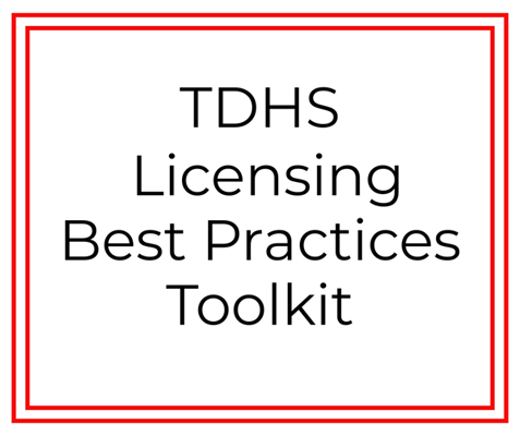 a graphic with the words licensing best practices toolkit and a double-red line framing them